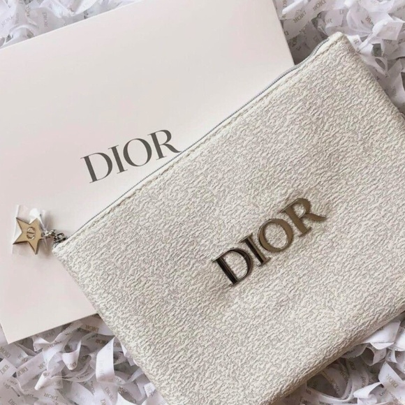 Dior Trousse Clutch Make Up Pouch Silver VIP Gift Handbag Novelty Authentic NEW - Picture 1 of 3